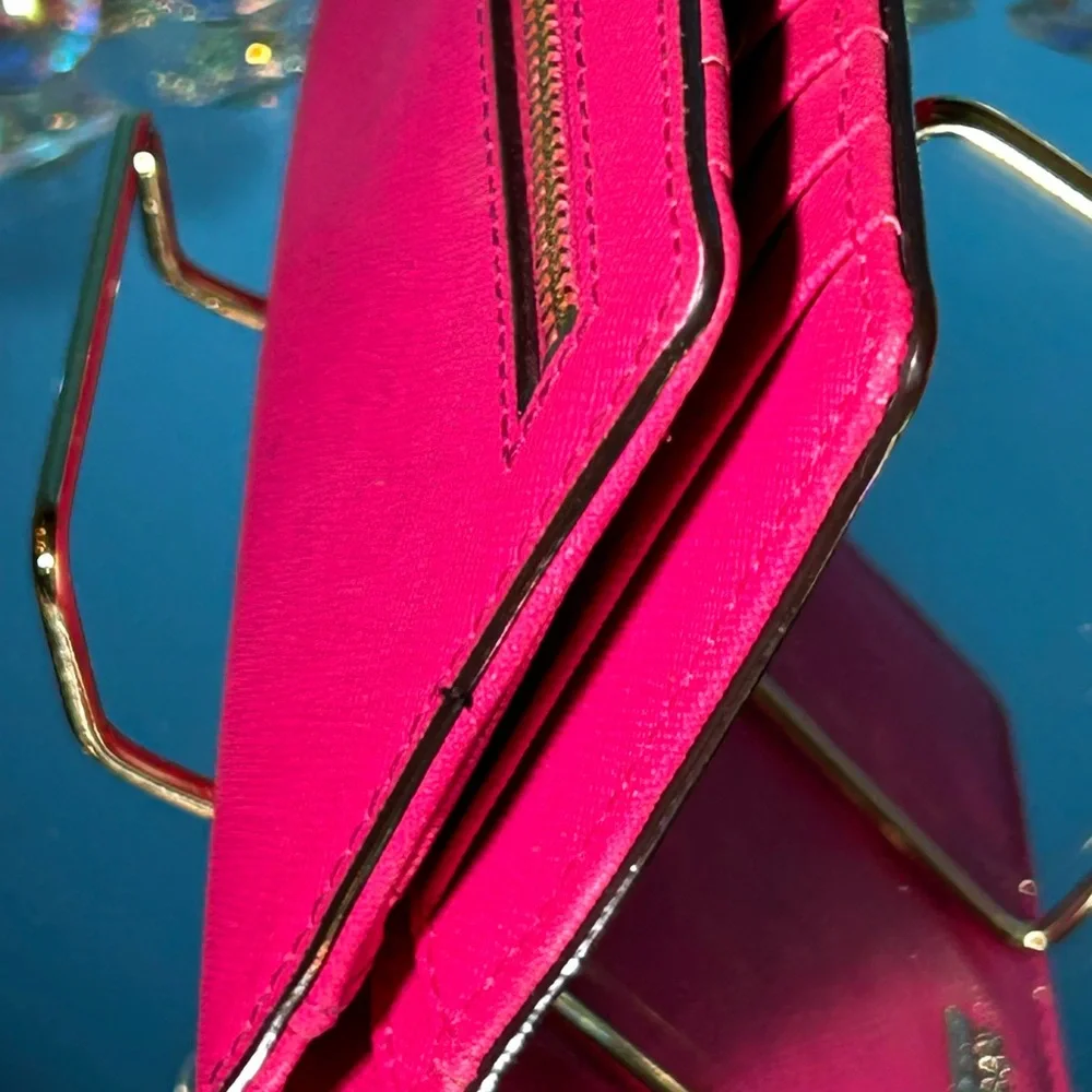 Kate Spade Pink Wallet Sleek Design 7” x 4” Like new - Picture 3 of 15